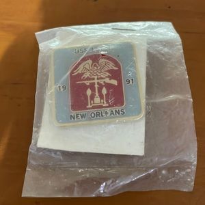USS LST 1 1991 New Orleans double pinback